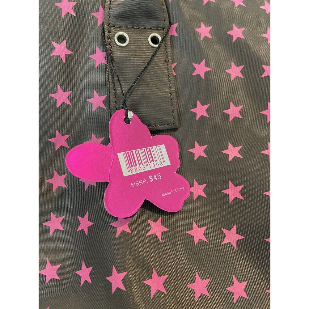 Esbag Collection Vinyl Brown With Pink Stars. 17’’w - 11’’ Long - Picture 7 of 7